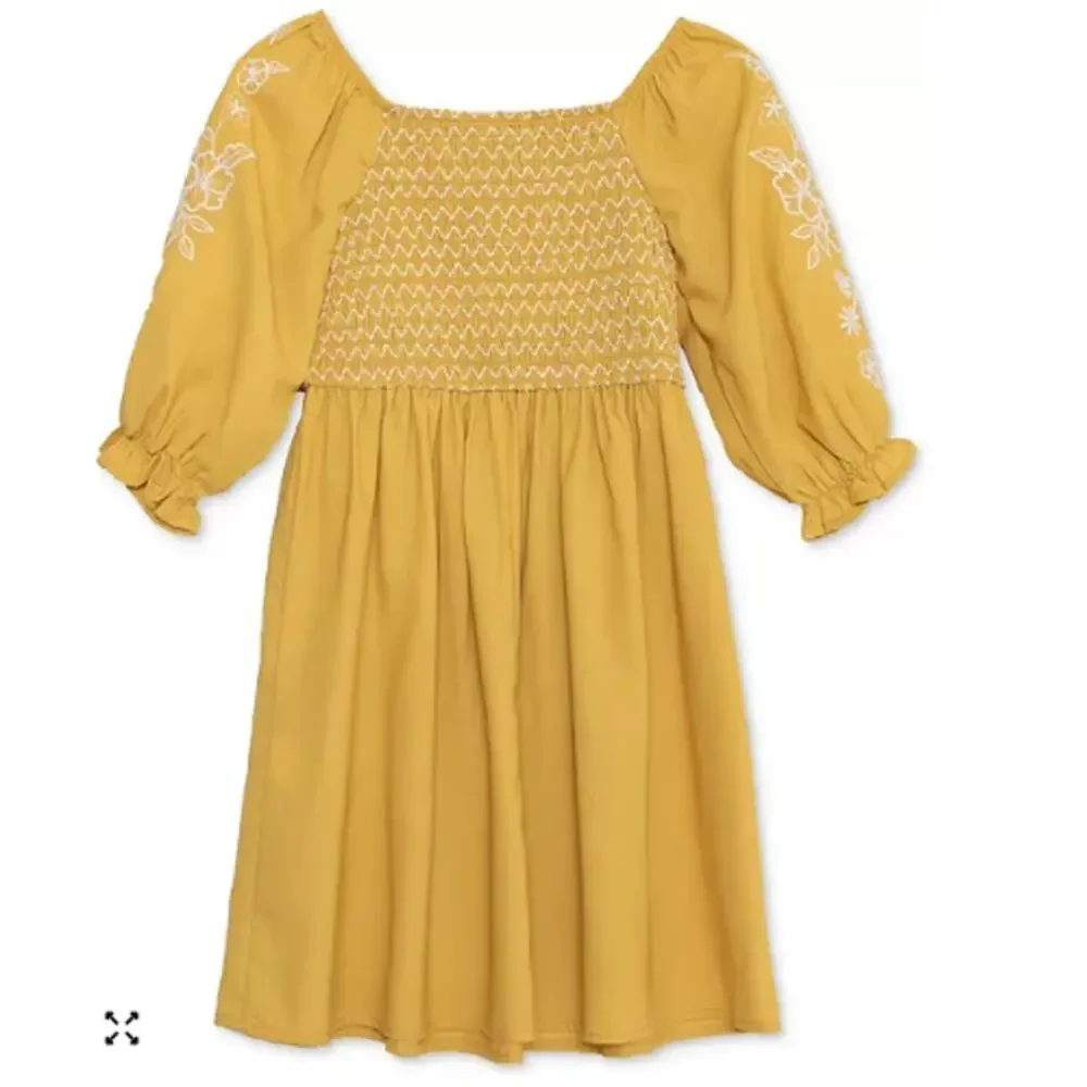Speechless Big Girls Smocked Floral-Embroidered Dress SIZE 10
